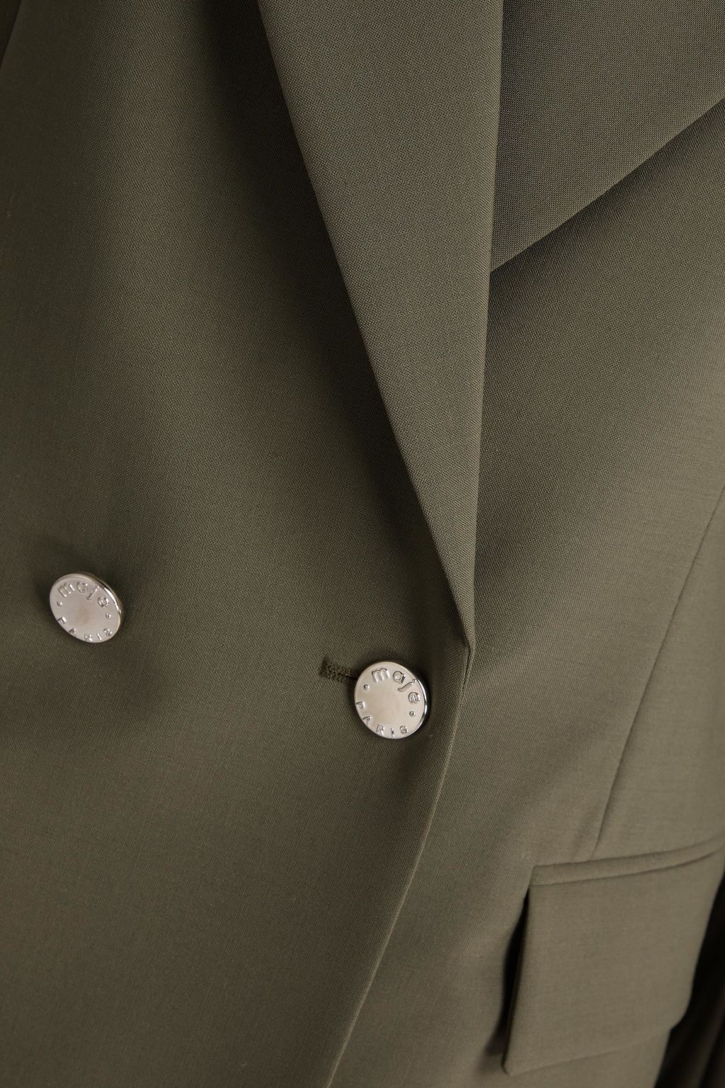 MAJE Double-breasted crepe blazer