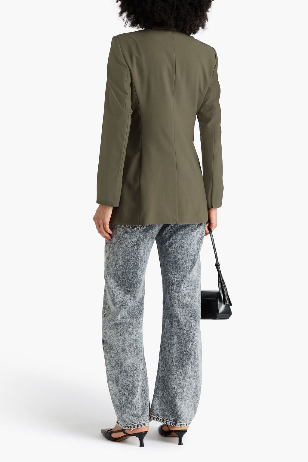 MAJE Double-breasted crepe blazer