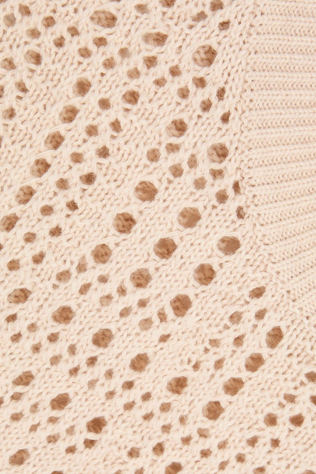 COTTON BY AUTUMN CASHMERE كنزة رياضية من القطن بحبكة بوانتيل