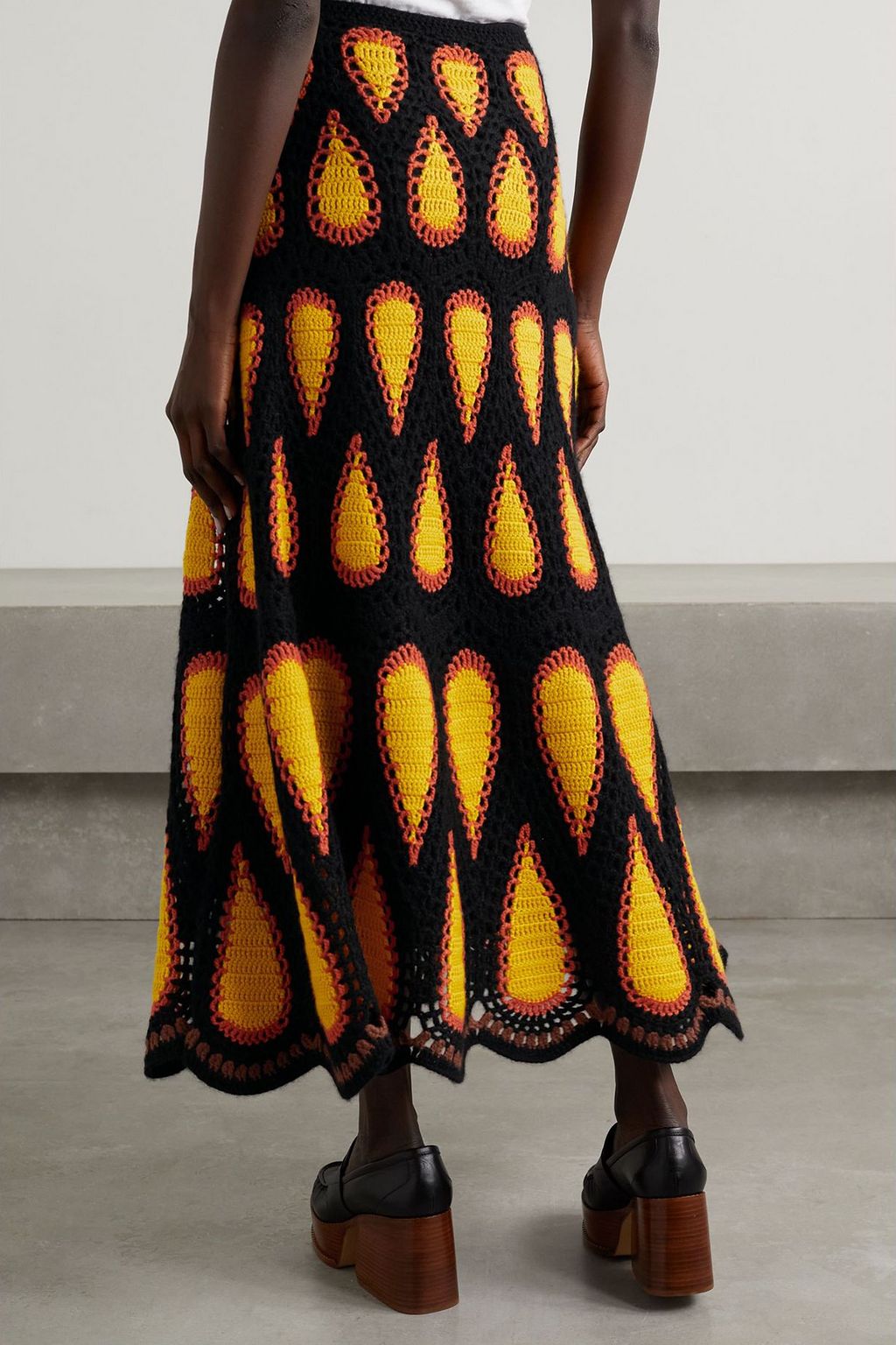 GABRIELA HEARST Cleo crocheted cashmere maxi skirt