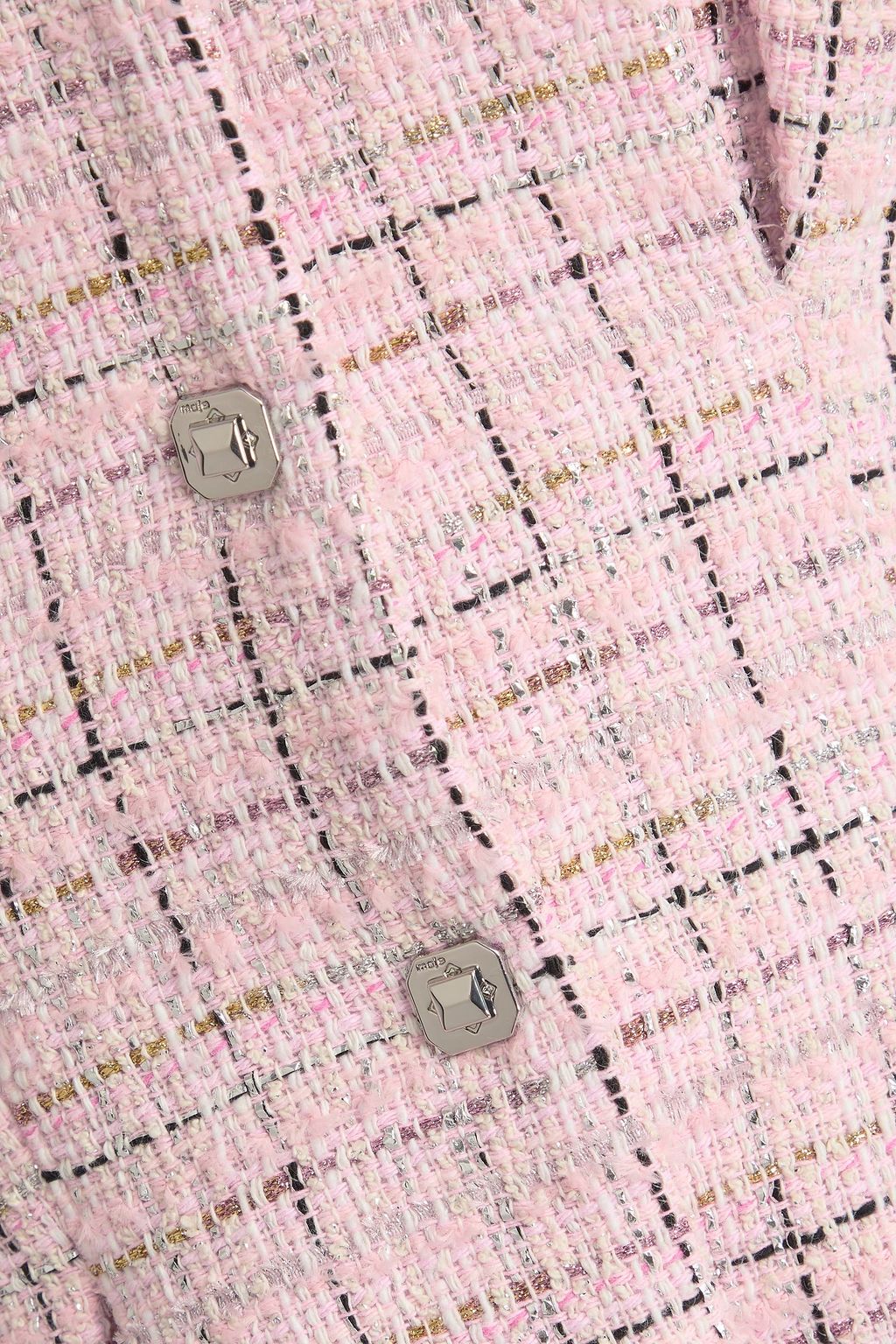 MAJE Pleated tweed mini dress