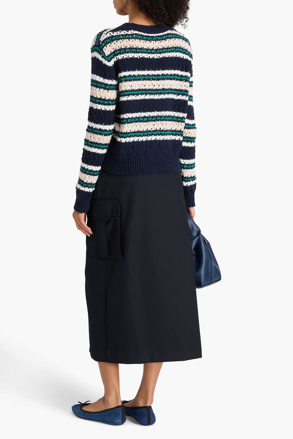 COTTON BY AUTUMN CASHMERE Striped cotton sweater