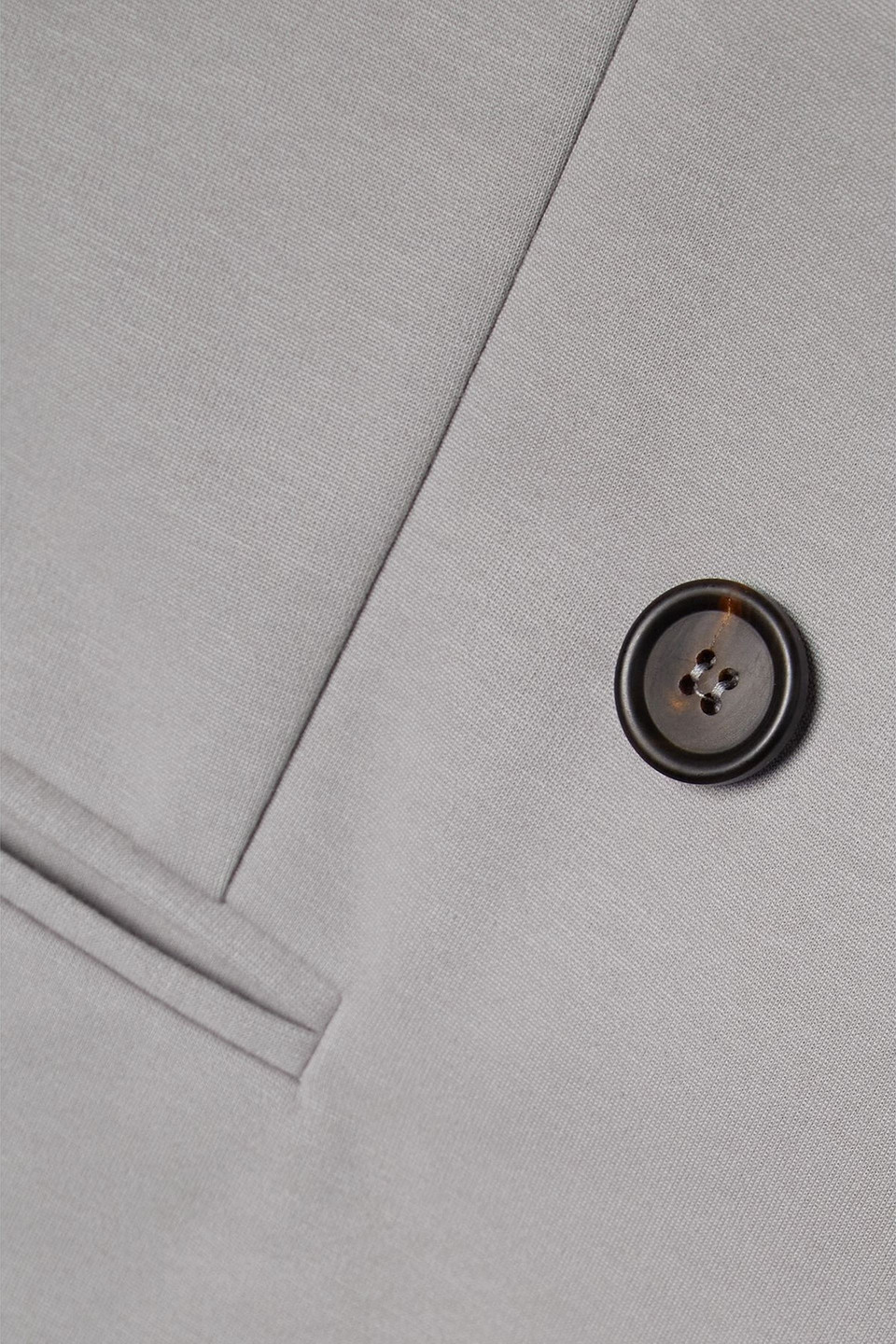 Brunello Cucinelli Double-breasted Cotton-blend Blazer In Gray
