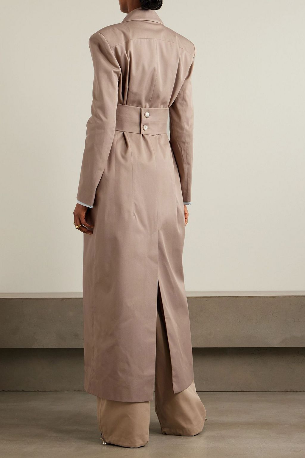 TOLU COKER Belted gabardine coat