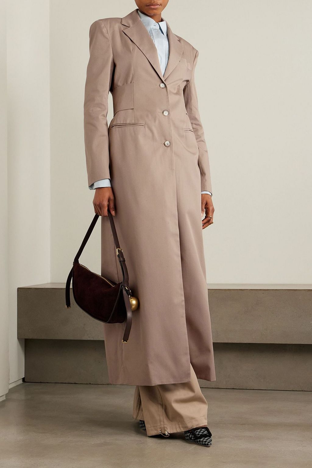 TOLU COKER Belted gabardine coat