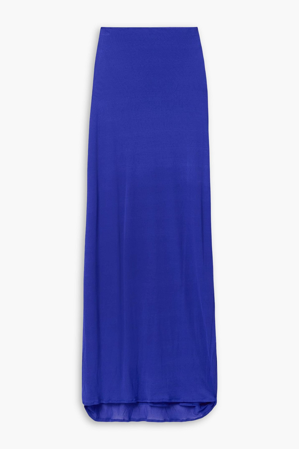 Ann Demeulemeester Tana Layered Jersey Maxi Skirt In Blue