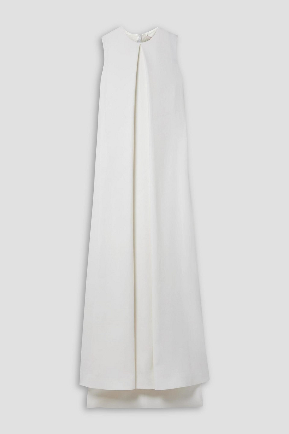 Emilia Wickstead Layne Cape-effect Wool-crepe Gown In White