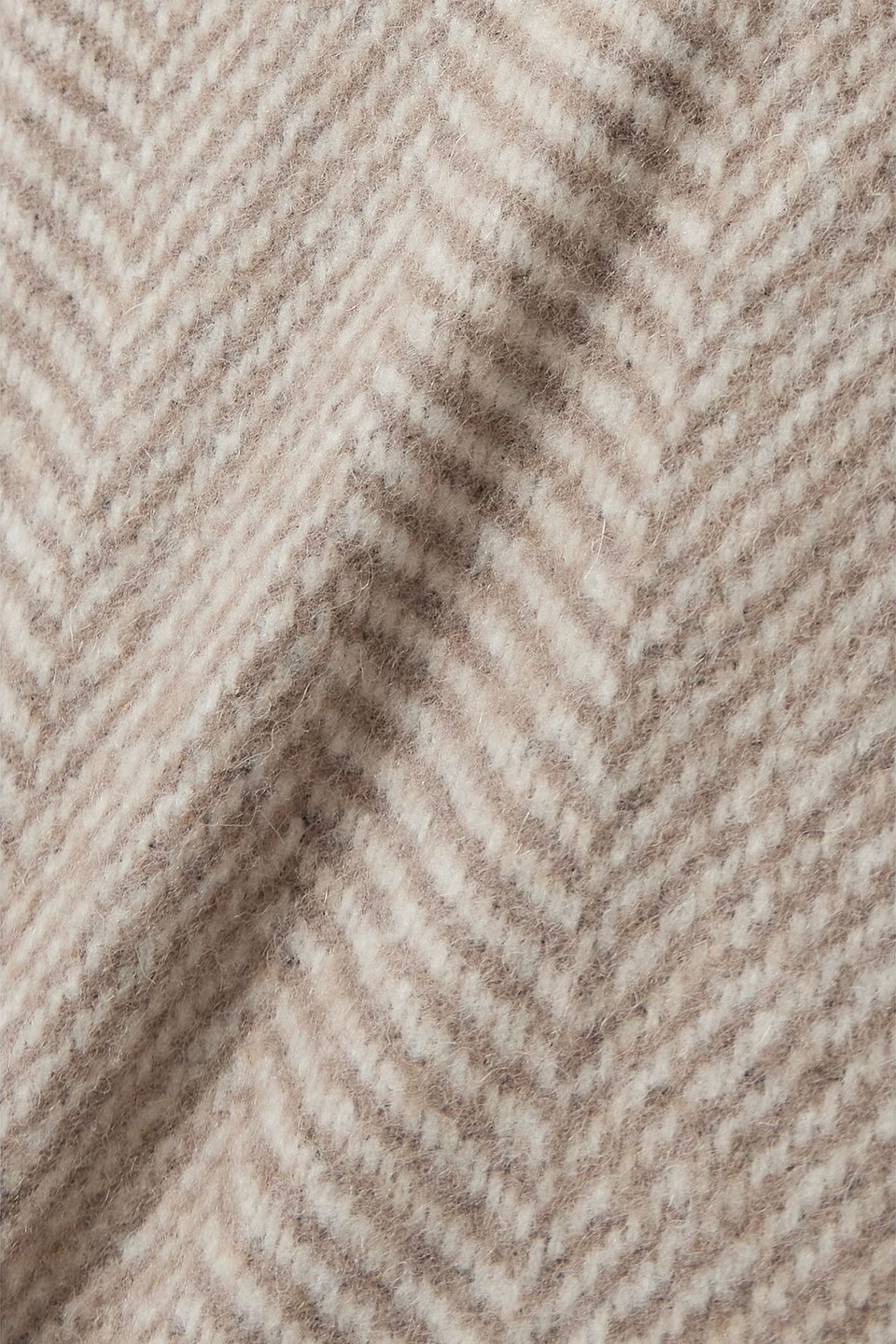 Brunello Cucinelli Hose Mit Weitem Bein Aus Webstoff Mit Fischgratmuster In Brown