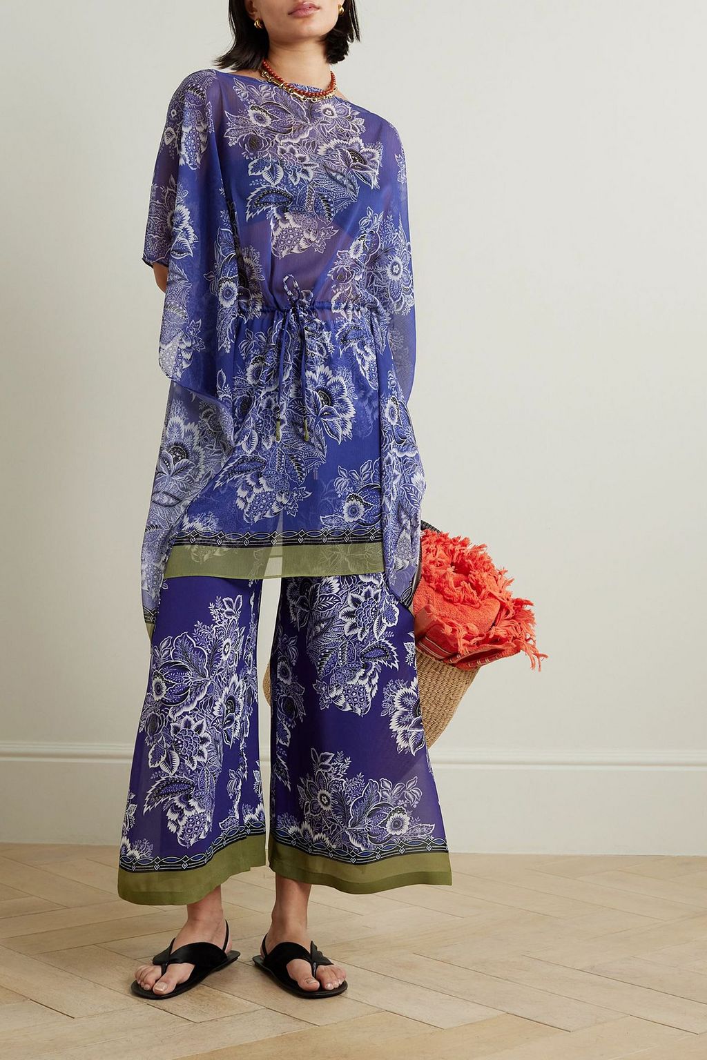 ETRO Floral-print crepon kaftan