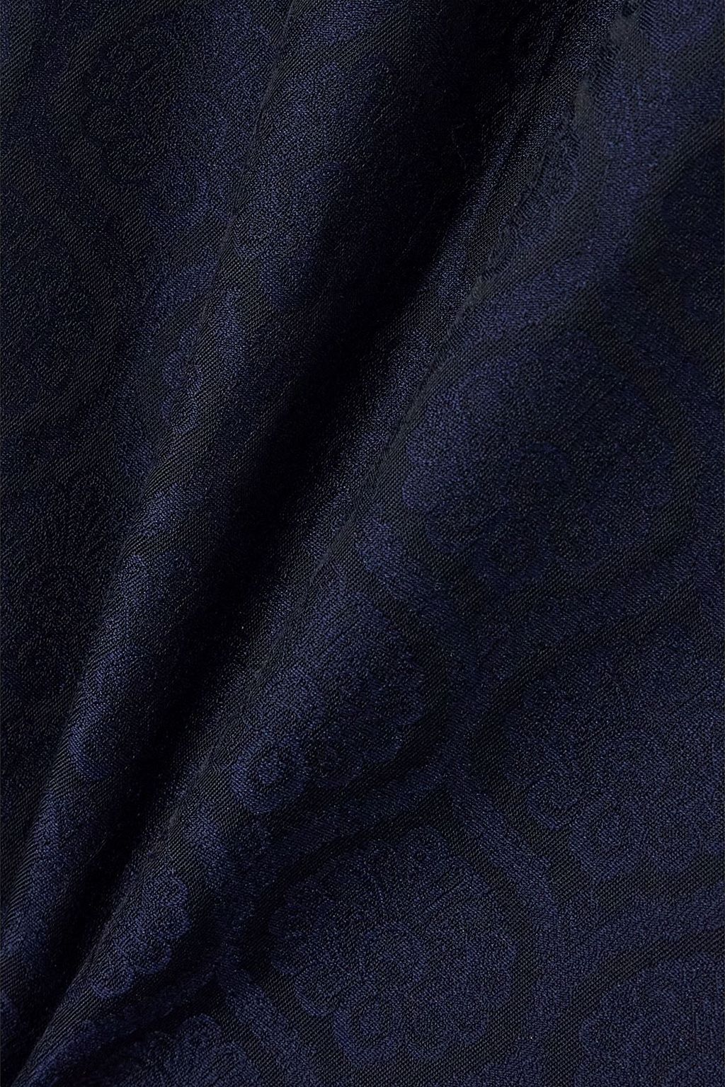 ETRO Pleated silk-trimmed cotton and wool-blend jacquard wide-leg pants