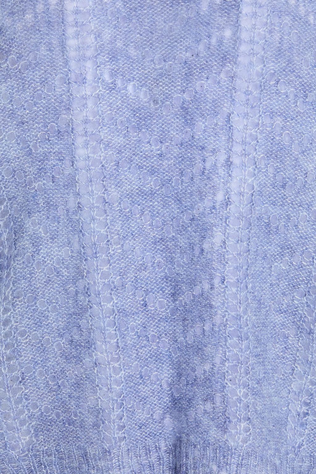 AUTUMN CASHMERE Pointelle-knit cashmere and silk-blend sweater