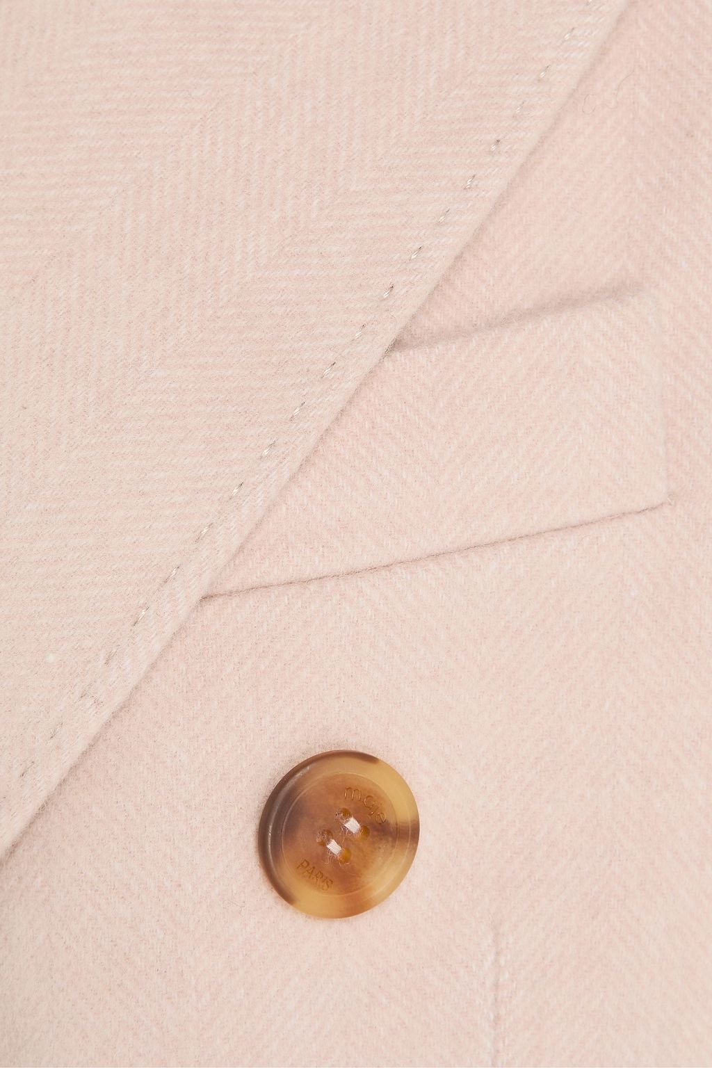 MAJE Double-breasted wool-blend flannel coat