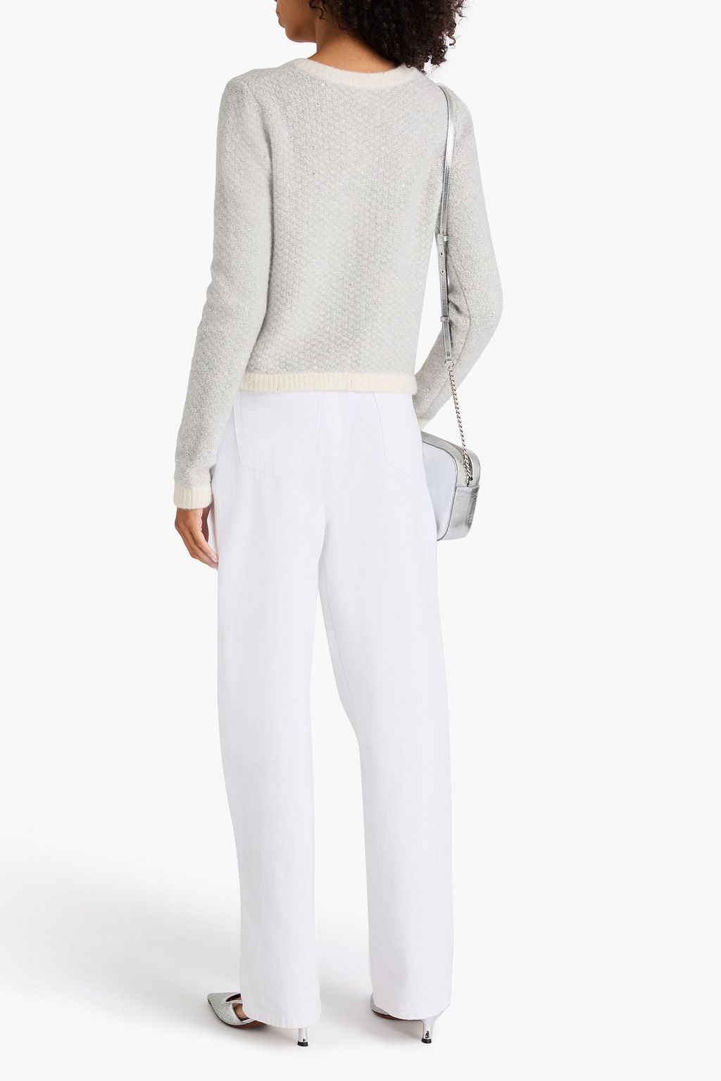 AUTUMN CASHMERE Sequin-embellished cashmere-blend jacket
