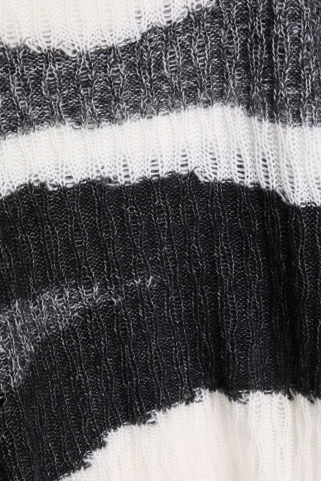 AUTUMN CASHMERE Striped cashmere and silk-blend sweater