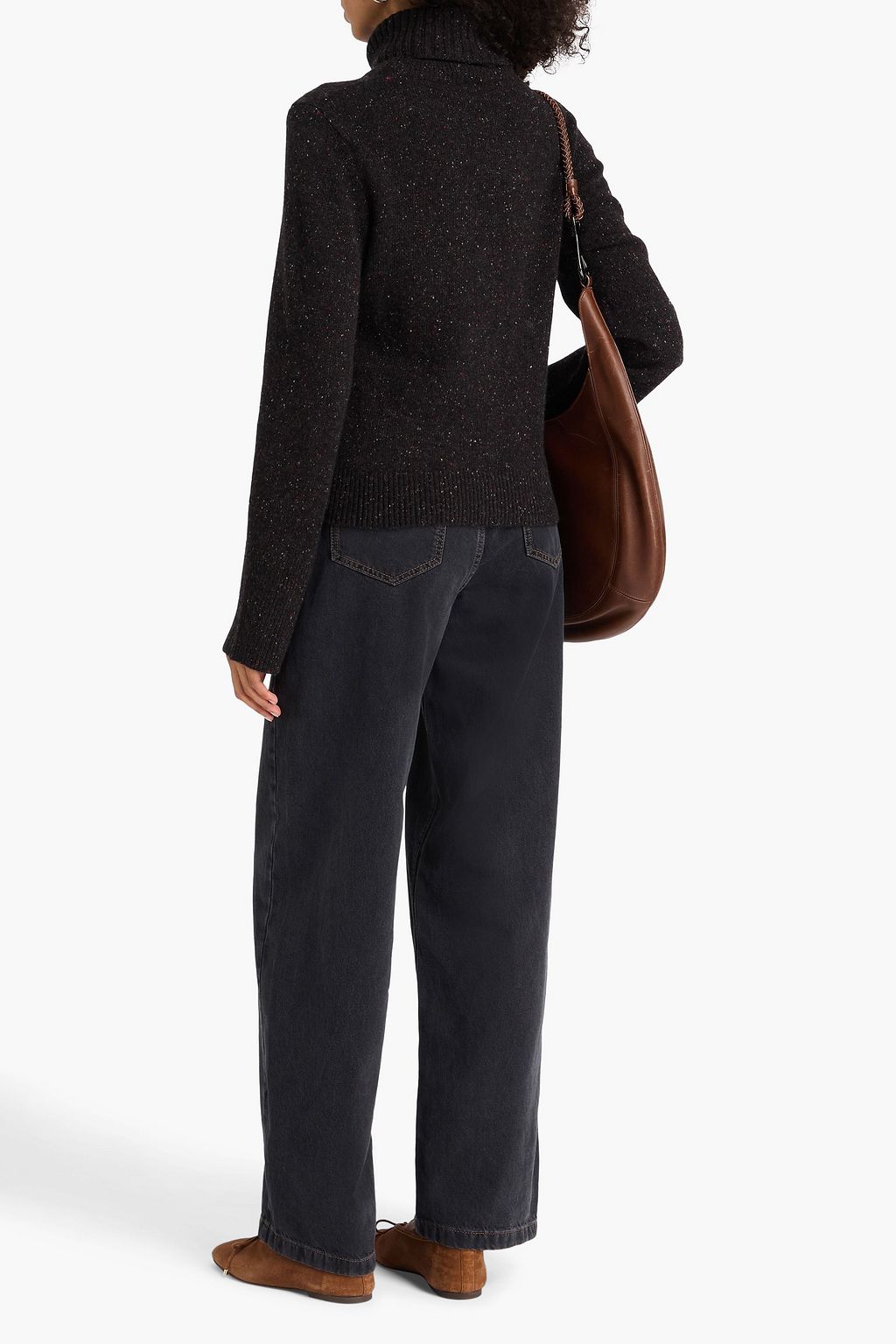 AUTUMN CASHMERE Marled cashmere turtleneck sweater