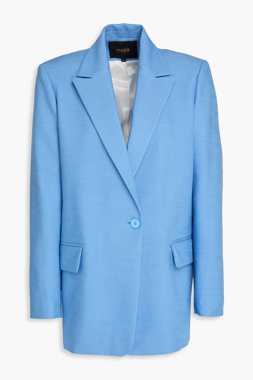 Maje Crepe Blazer In Blue