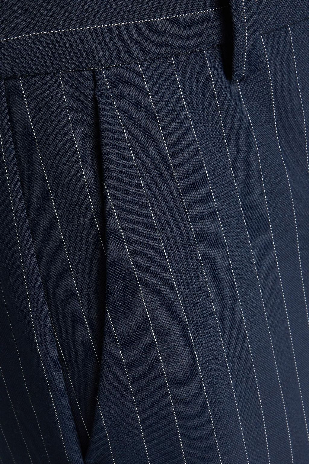 MAJE Hose mit weitem Bein aus Twill aus einer Wollmischung mit Nadelstreifen