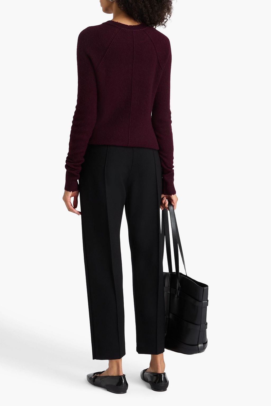 AUTUMN CASHMERE Distressed cashmere and silk-blend sweater
