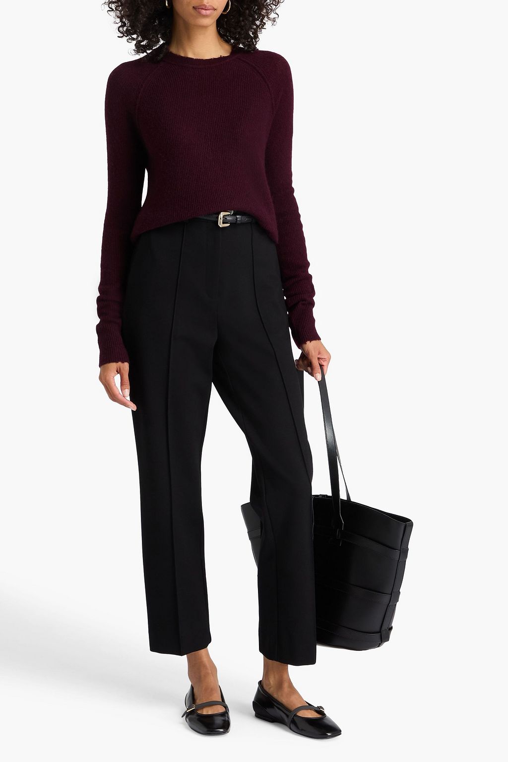 AUTUMN CASHMERE Distressed cashmere and silk-blend sweater