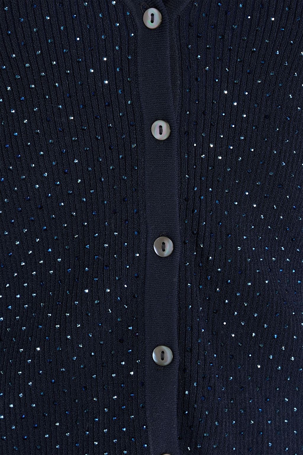 AUTUMN CASHMERE Cardigan aus Rippstrick mit Kristallverzierung