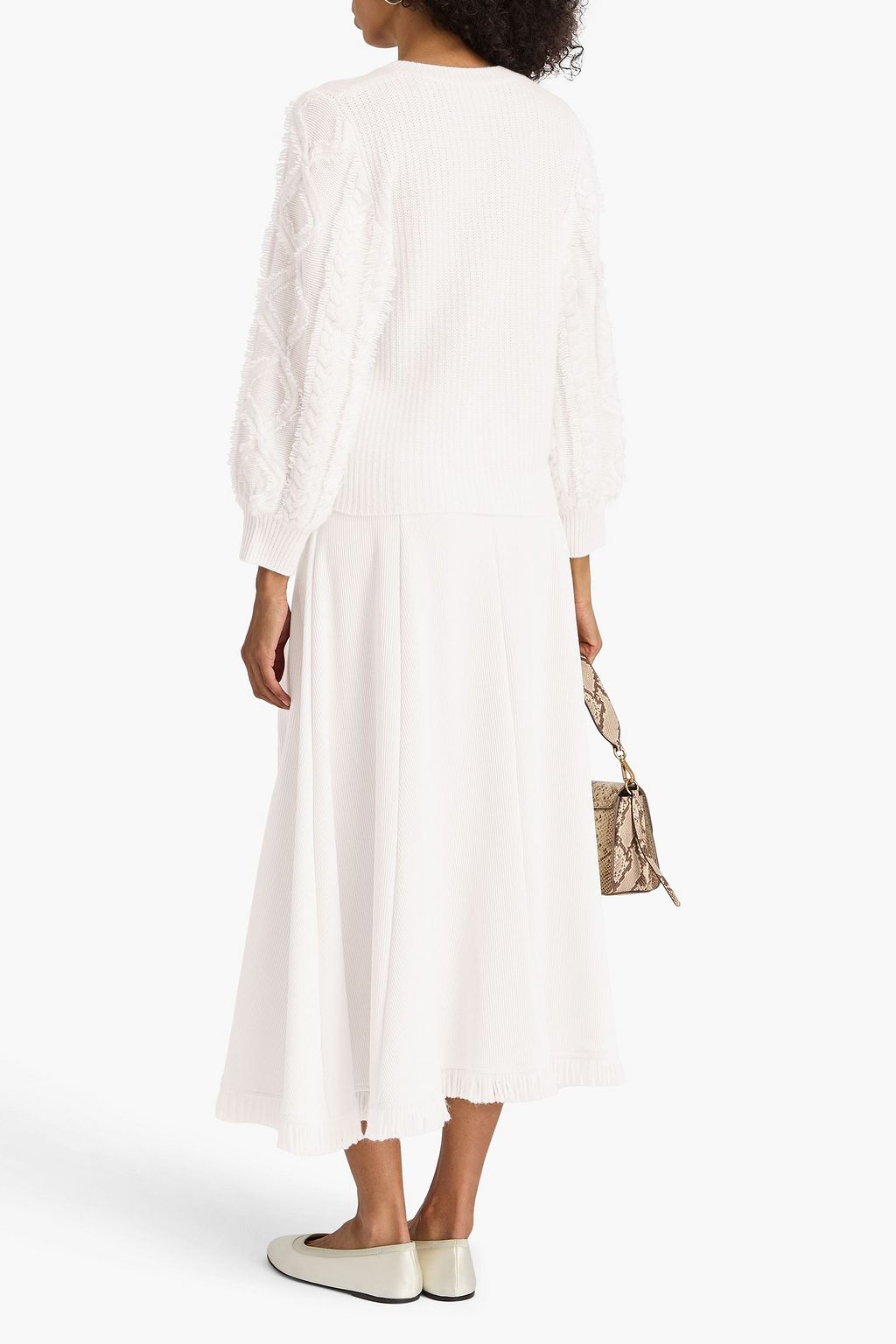 AUTUMN CASHMERE Fringed cashmere sweater