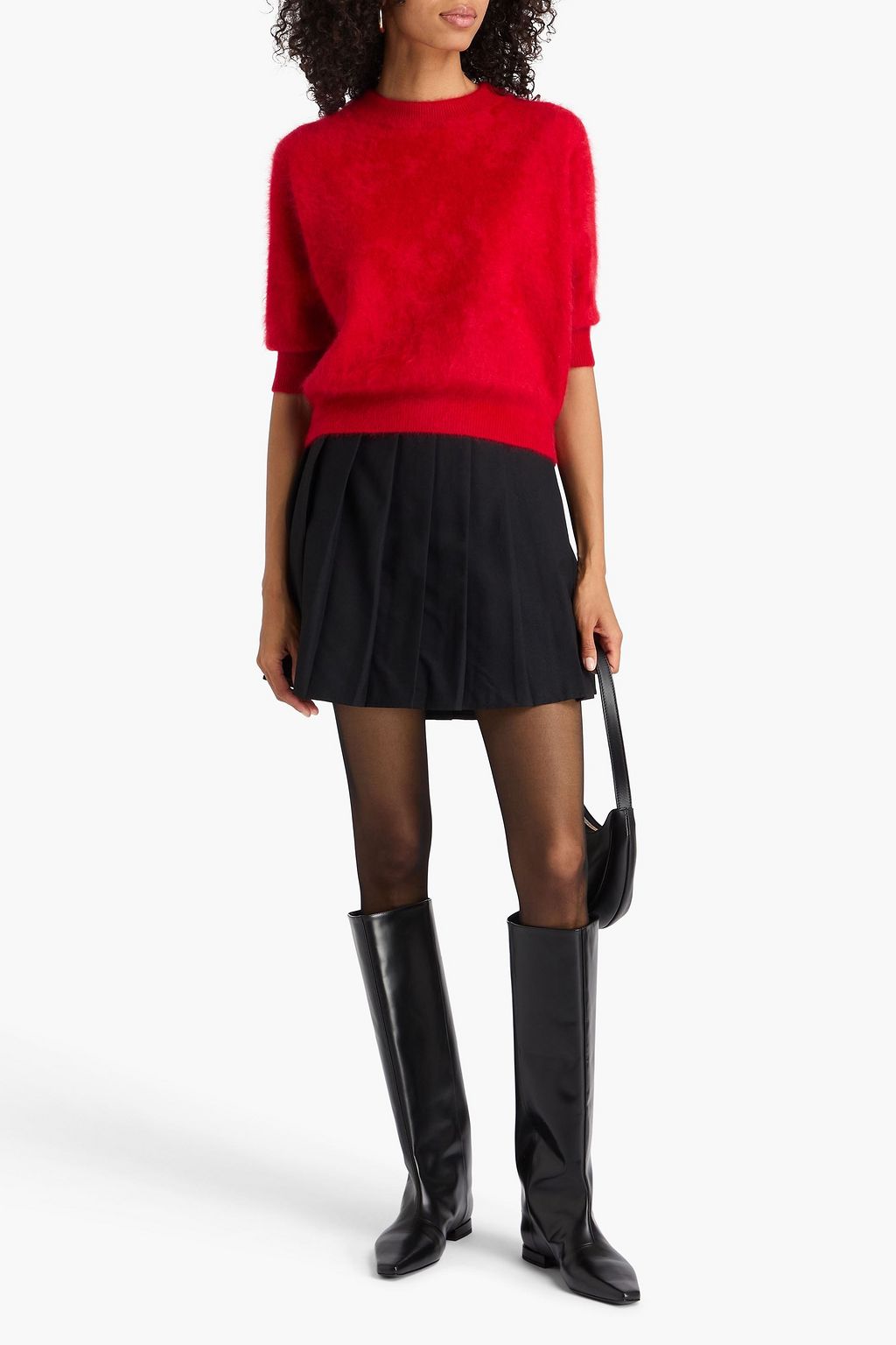 AUTUMN CASHMERE كنزة رياضية من الكشمير بتصميم ممشّط