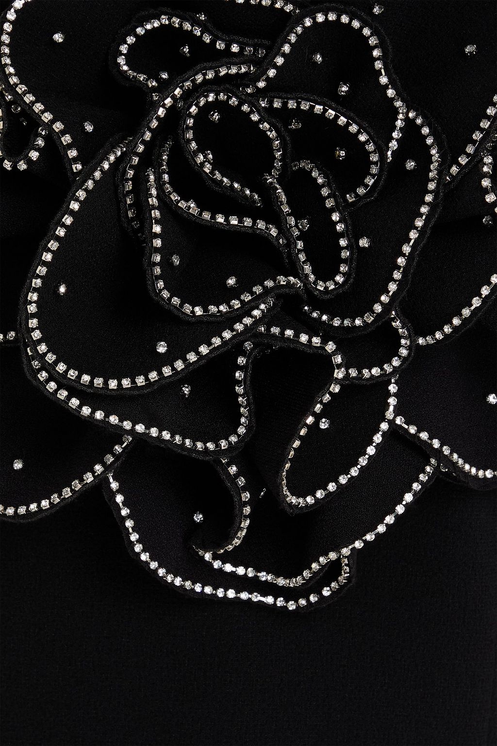 REBECCA VALLANCE Eliana floral-appliquéd crepe midi dress