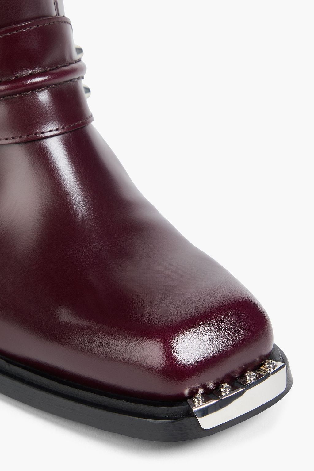 SANDRO Embroidered leather Cowboy boots