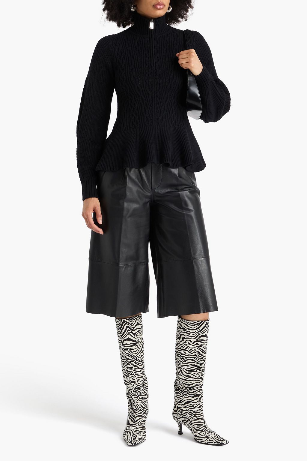 SIMKHAI Susanna cable-knit cotton-blend sweater