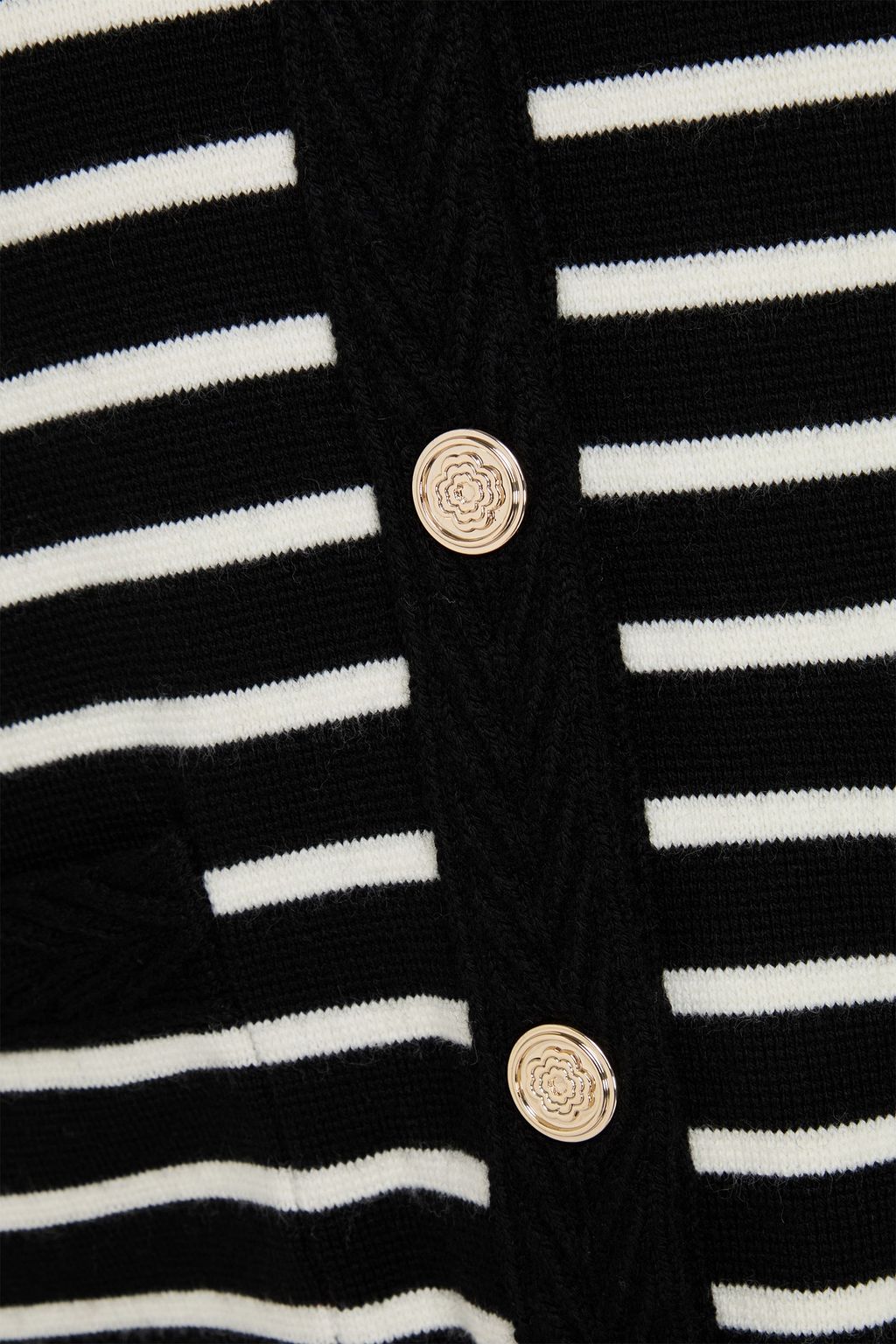 MAJE Striped knitted cardigan