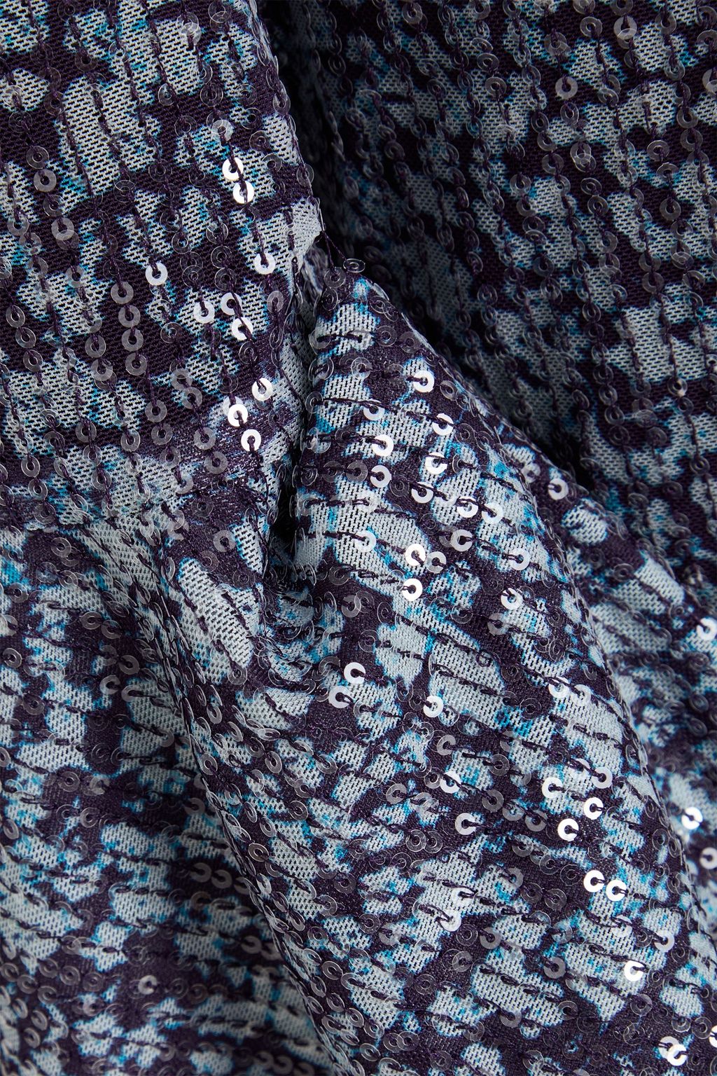 ROTATE BIRGER CHRISTENSEN Open-back sequin-embellished floral-print mesh mini dress