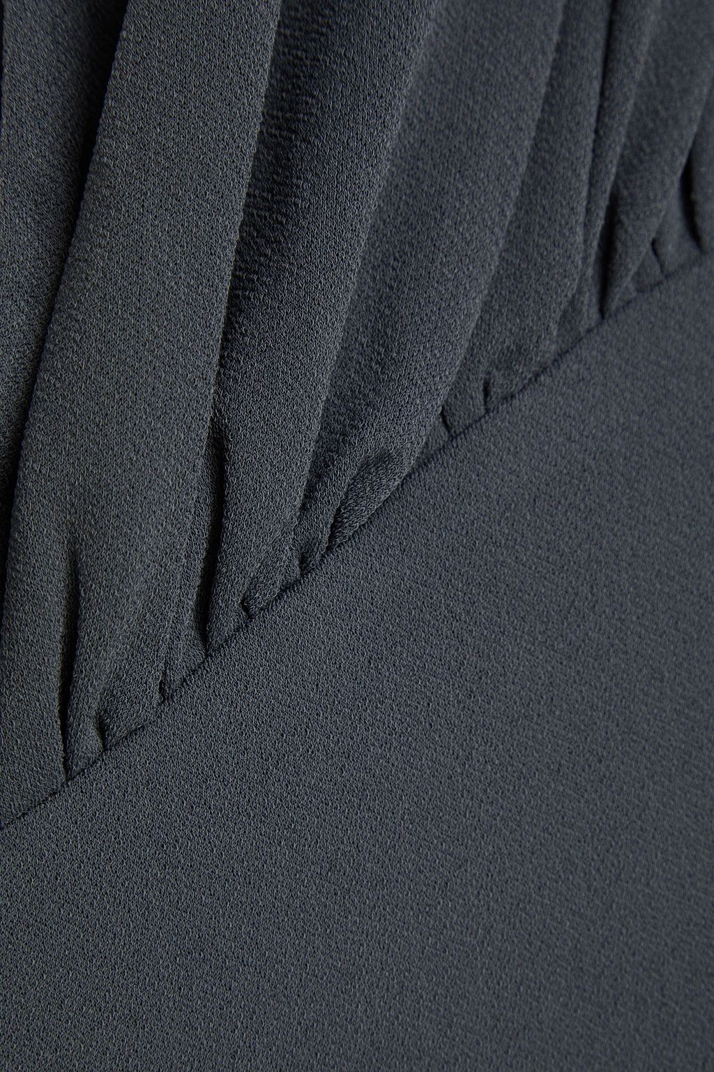 ALEX PERRY Gathered stretch-crepe midi dress