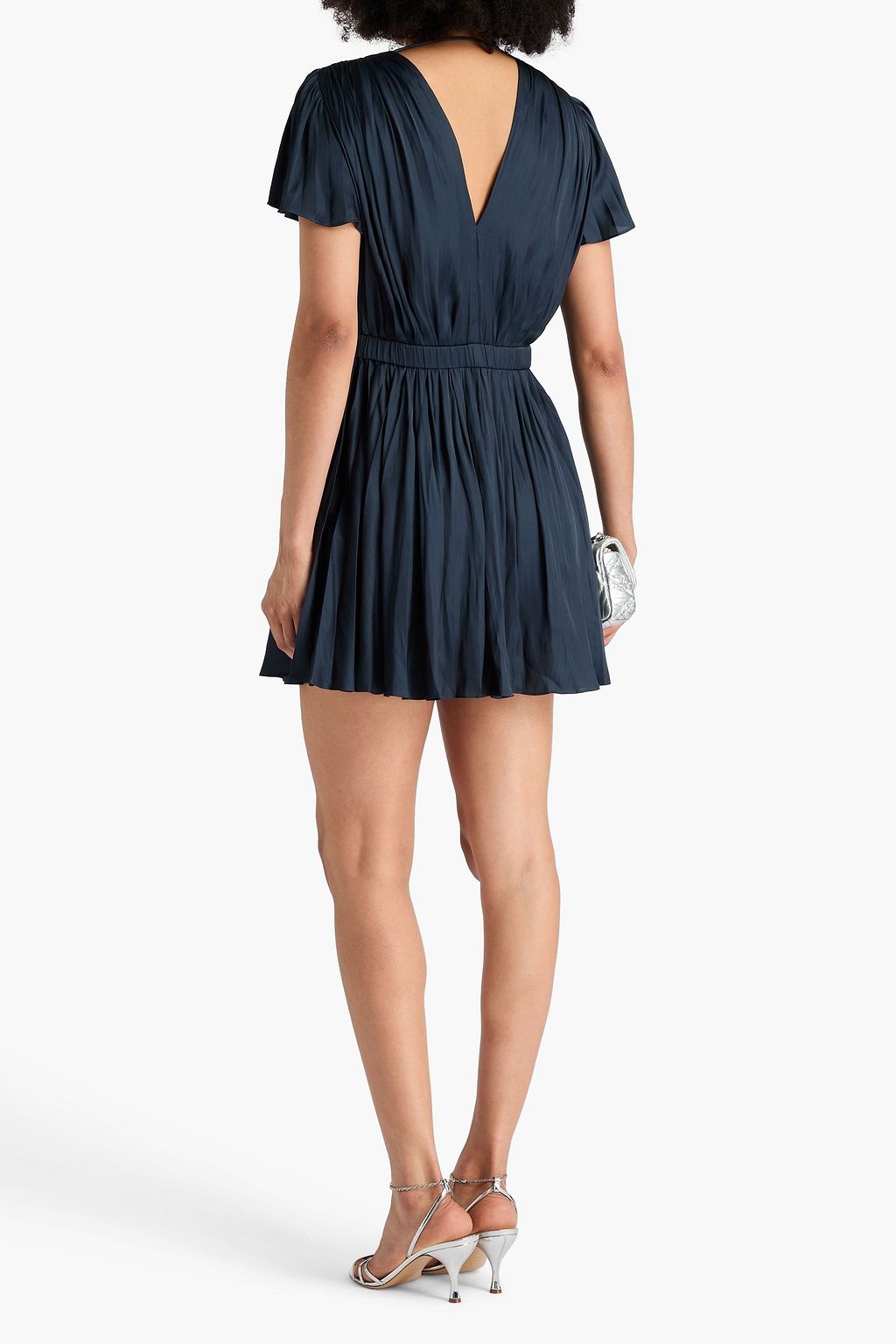 MAJE Minikleid aus Satin mit Falten