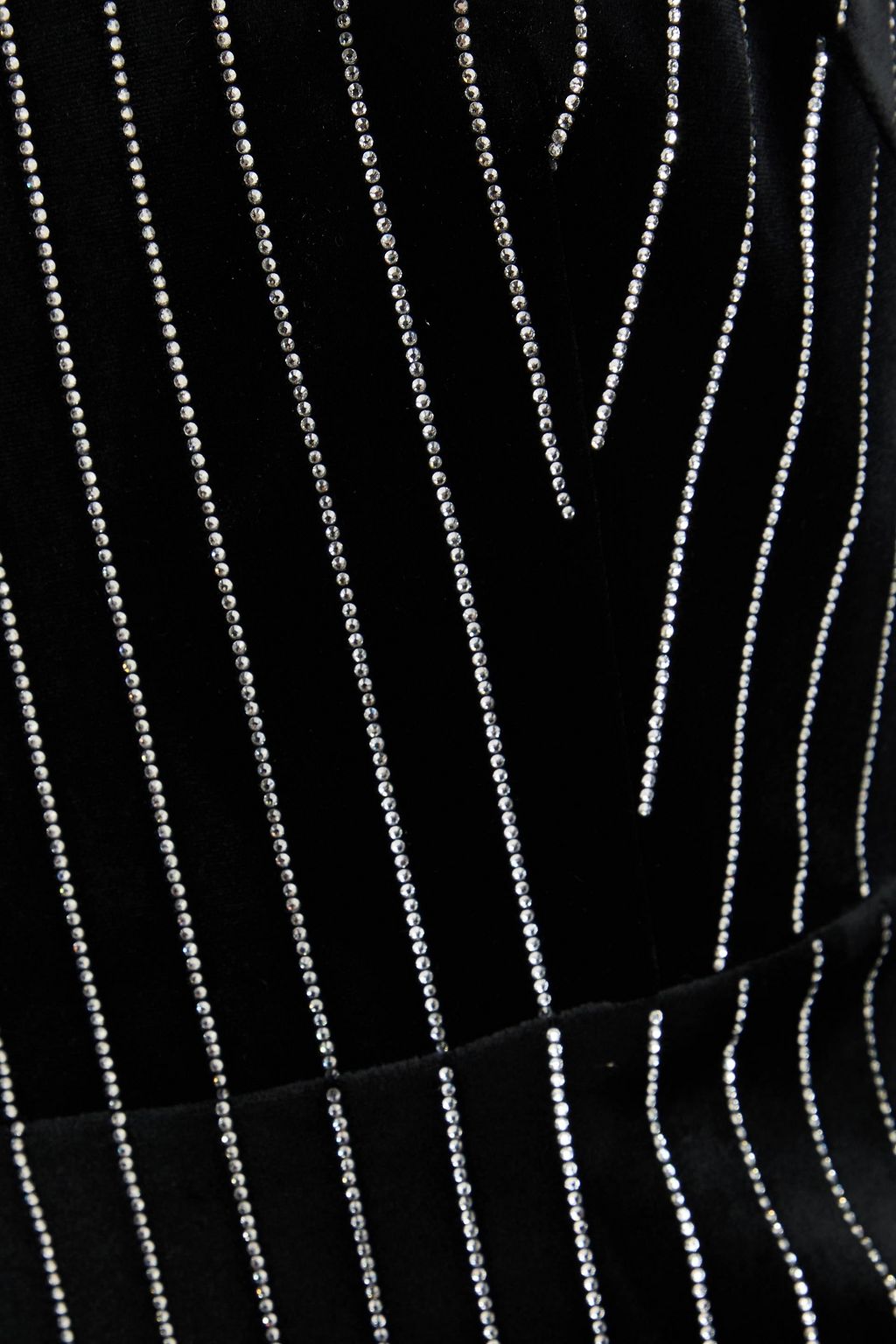 ALEX PERRY Strapless crystal-embellished velvet mini dress