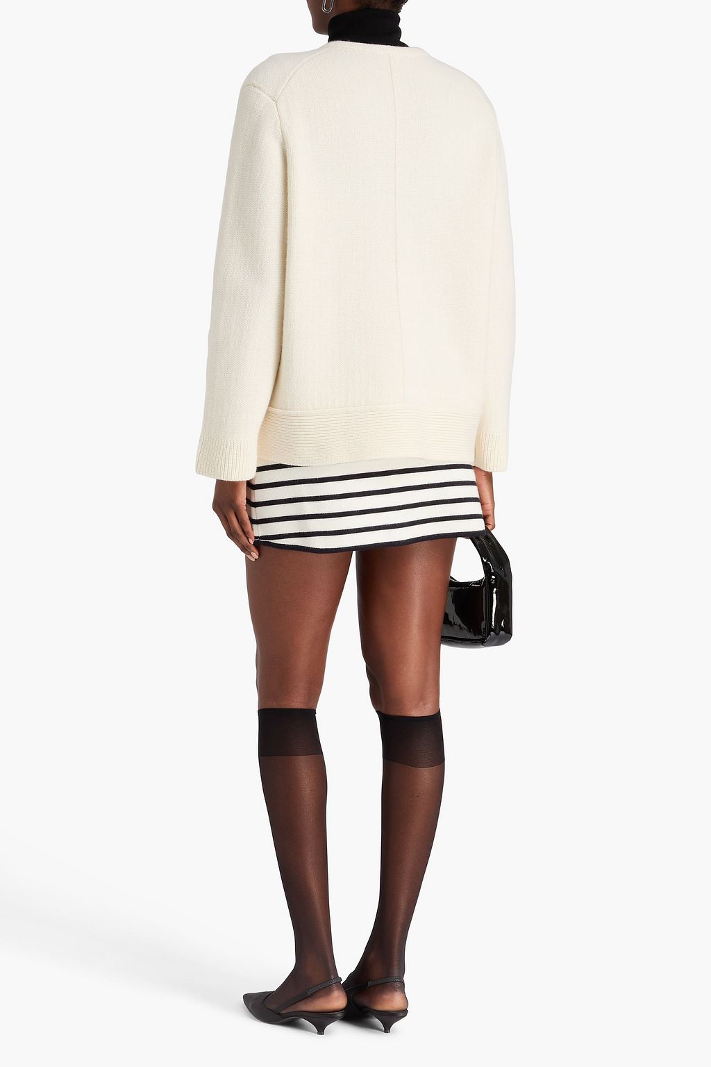 MAJE Crystal-embellished wool-blend cardigan
