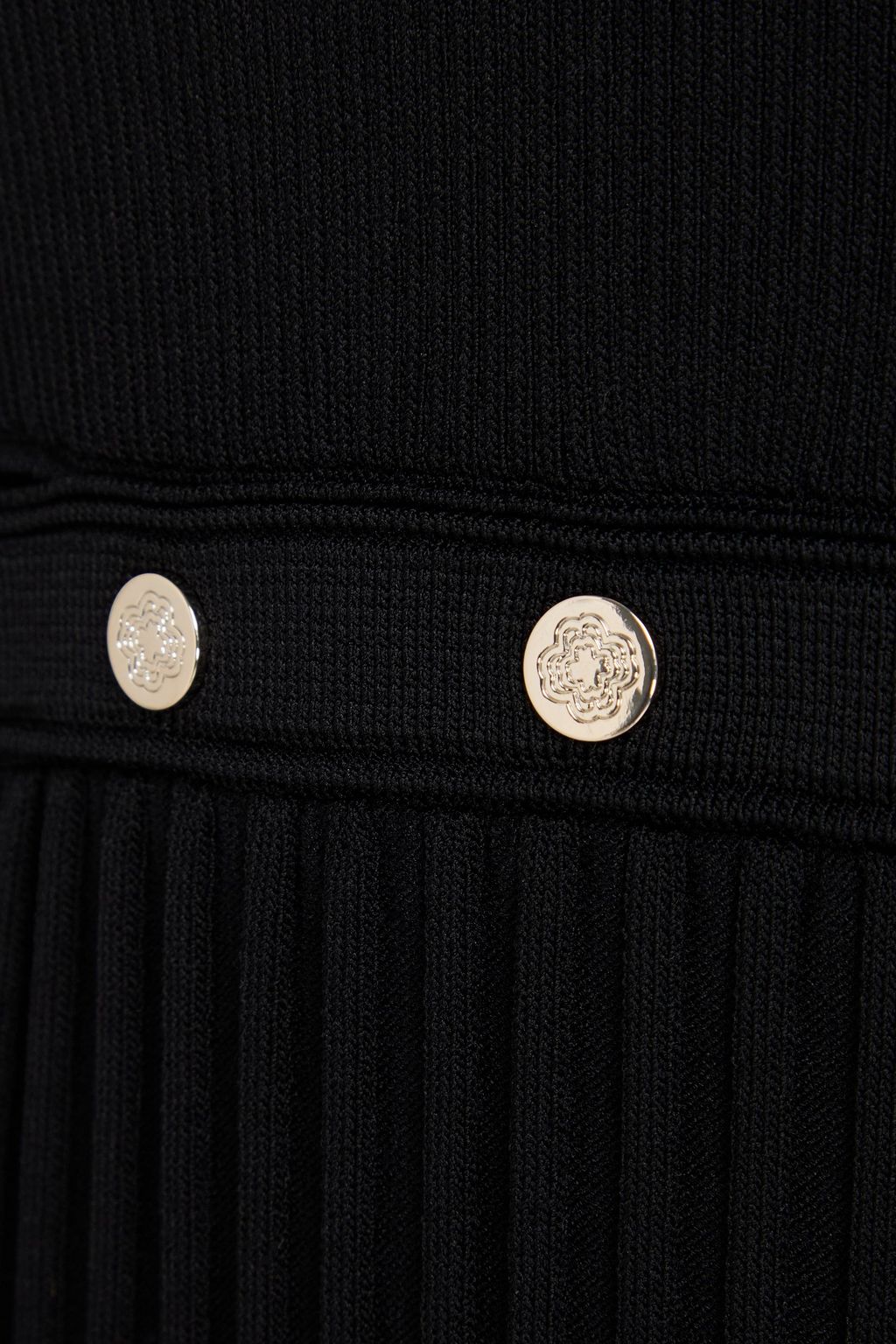 MAJE Embellished ribbed-knit mini dress