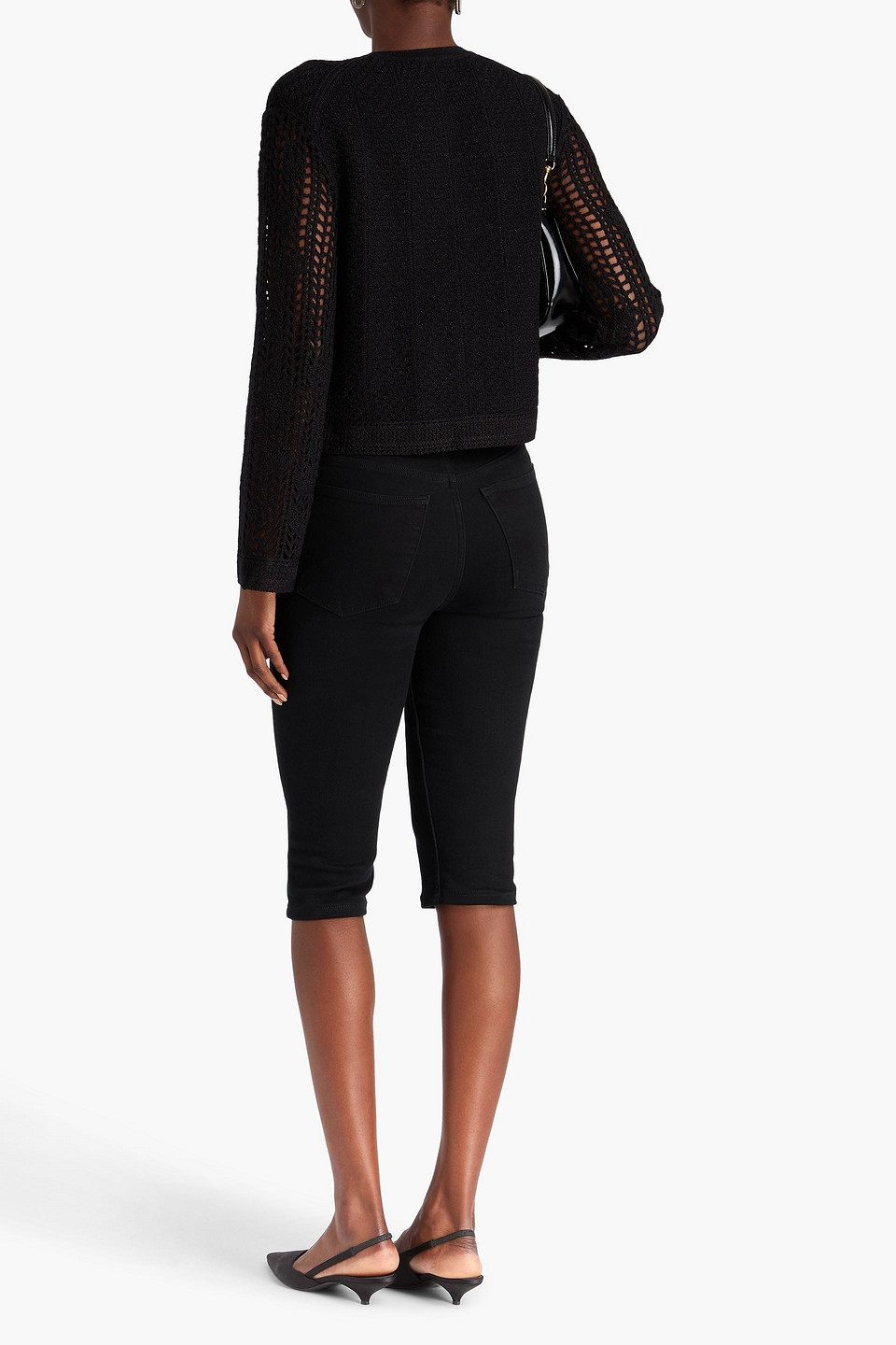  Maje - Cardigan Aus Häkelstrick In Metallic-optik - Schwarz - 0 
