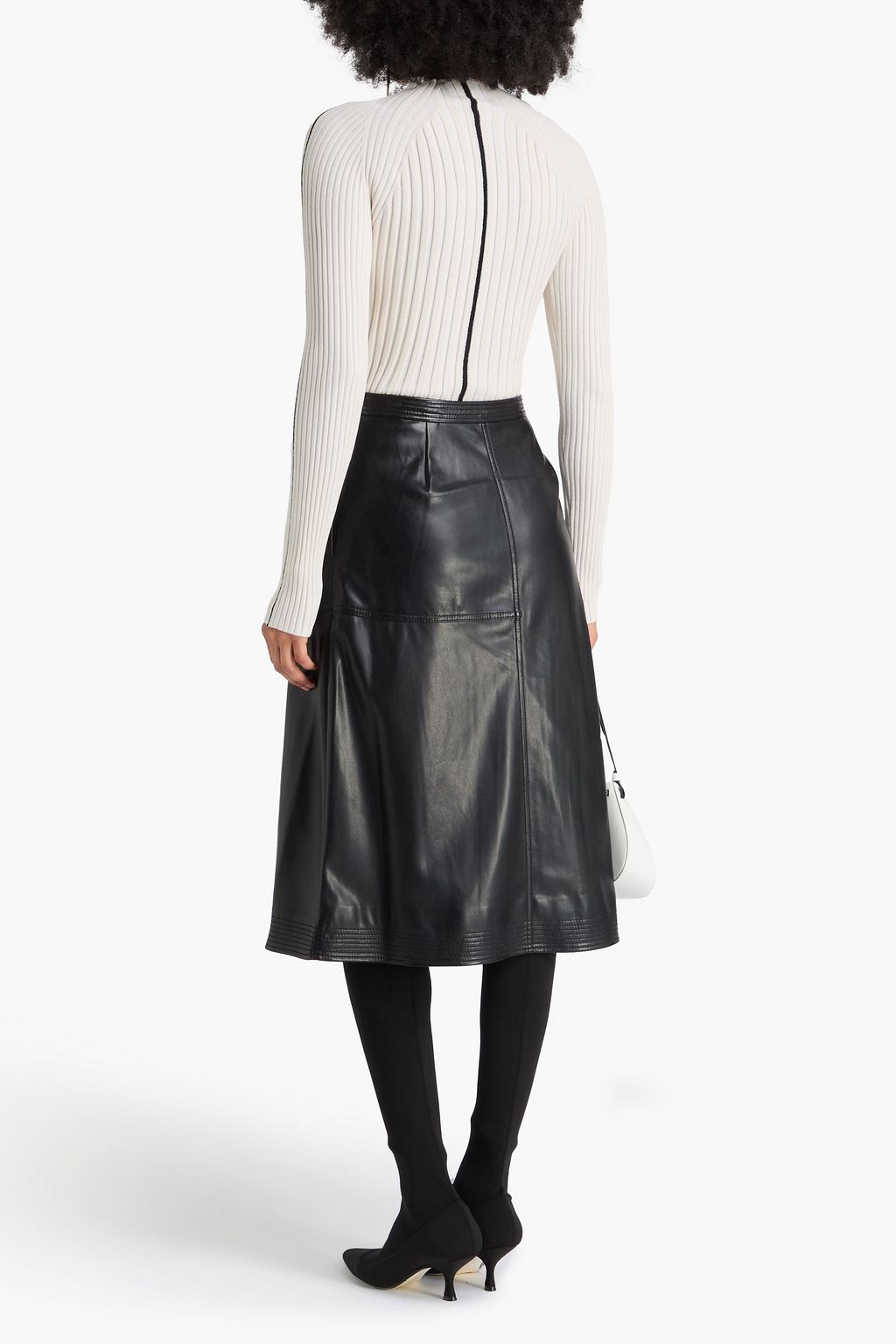 SIMKHAI Mar pleated midi wrap skirt