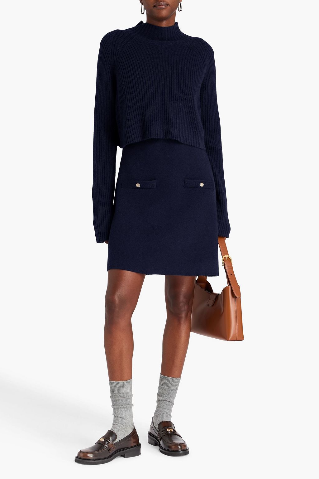 MAJE Convertible knitted mini dress
