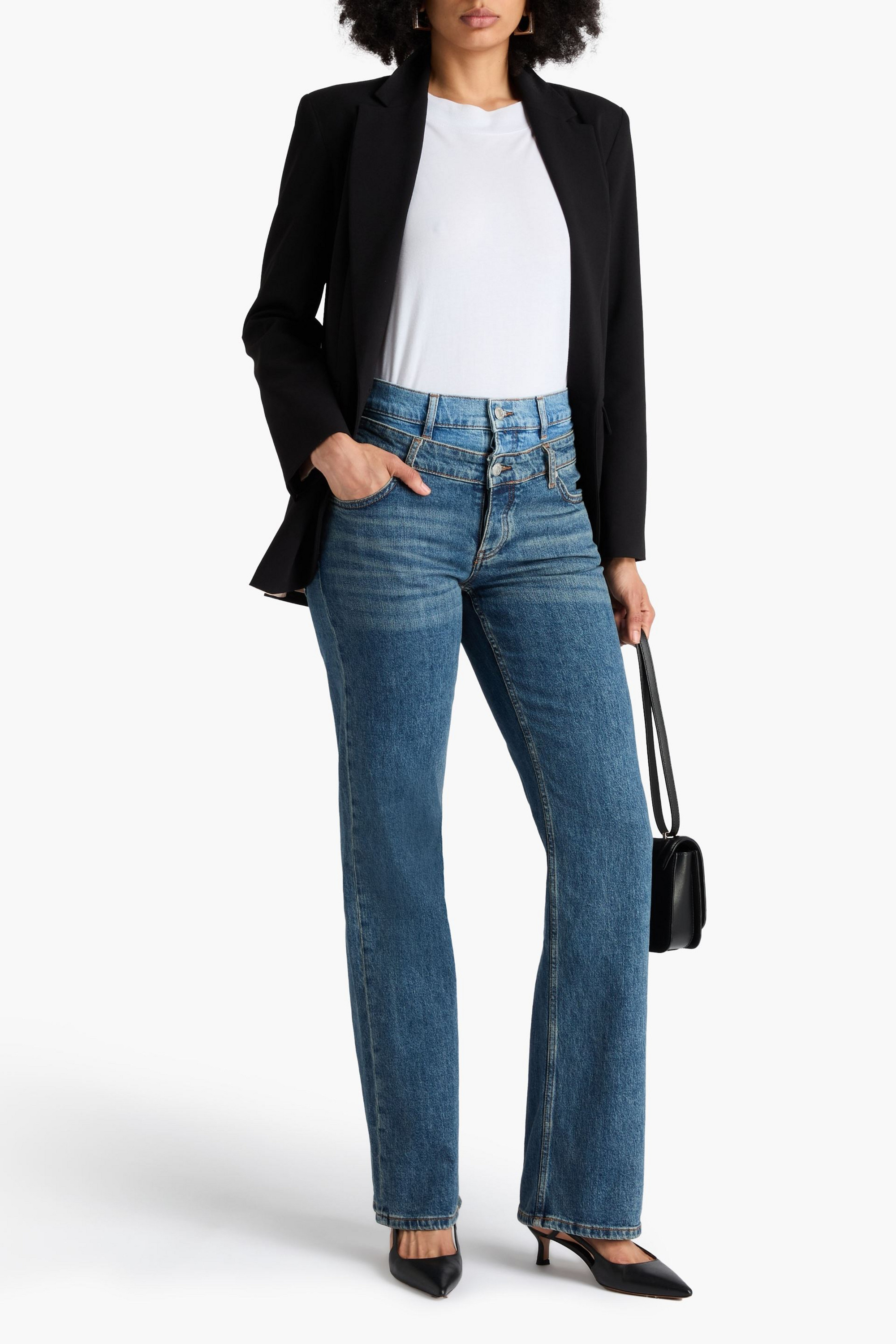 MAJE High-rise straight-leg jeans