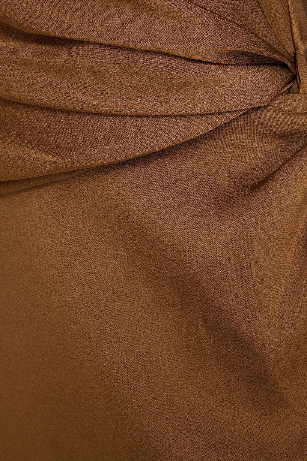 ALEX PERRY One-sleeve twisted satin-crepe gown