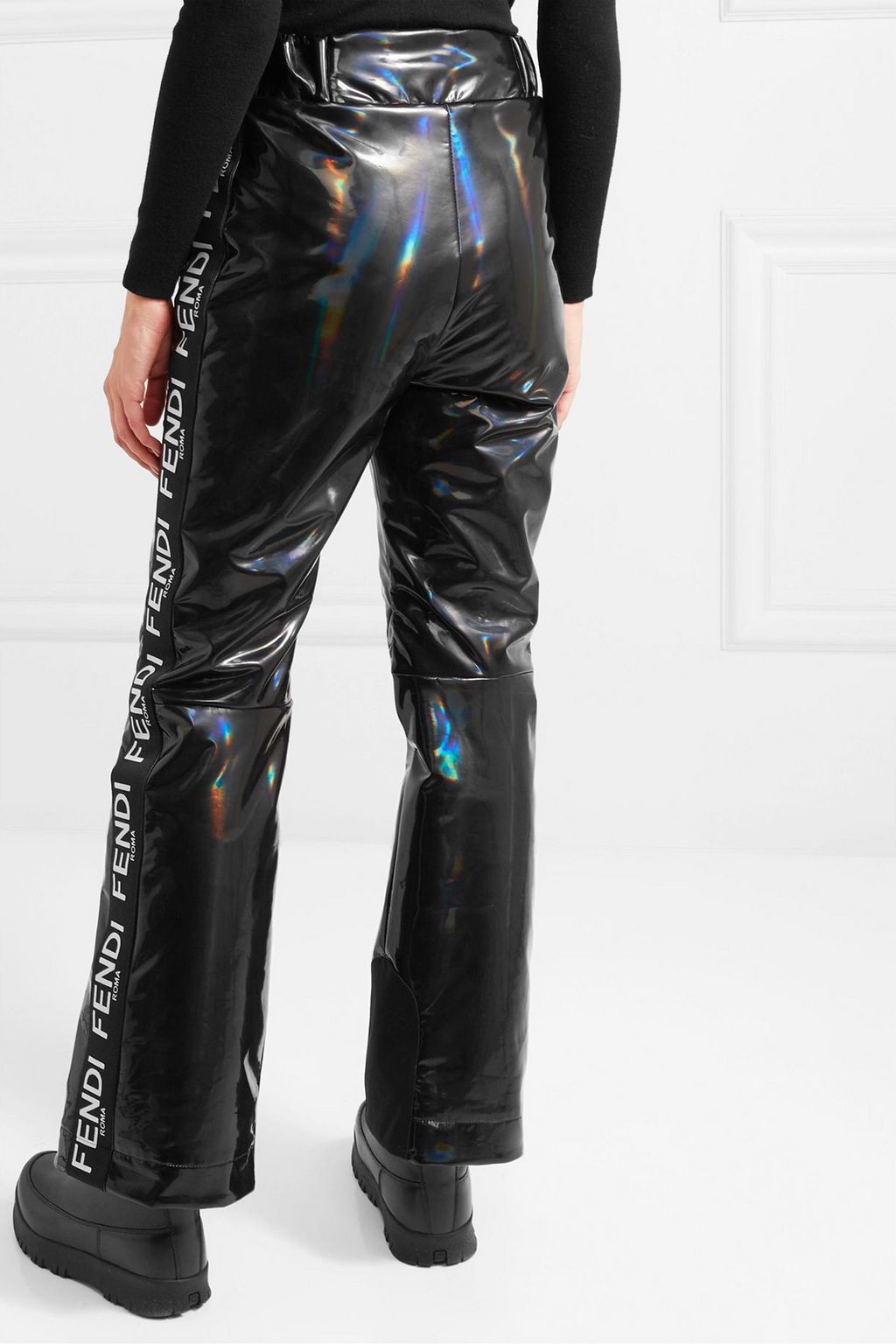 FENDI Appliquéd holographic padded ski pants