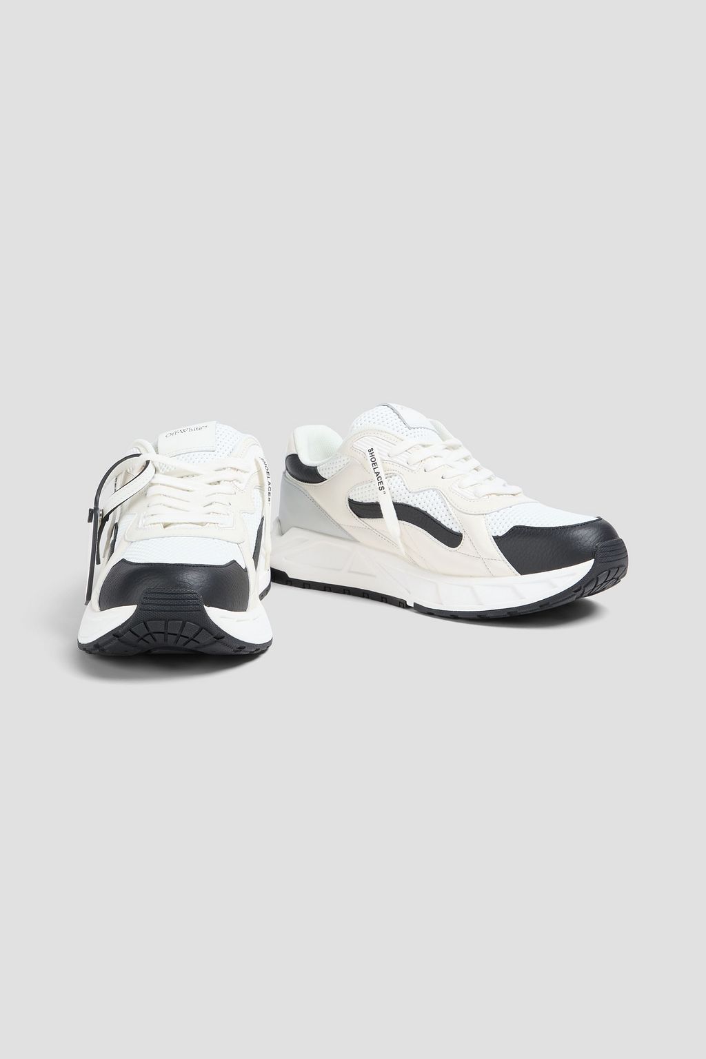 OFF-WHITE™ حذاء سنيكرز رانر بي من الجلد المخرّم