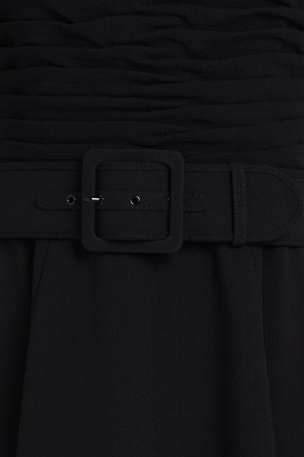 REBECCA VALLANCE Ella belted pleated crepe midi dress