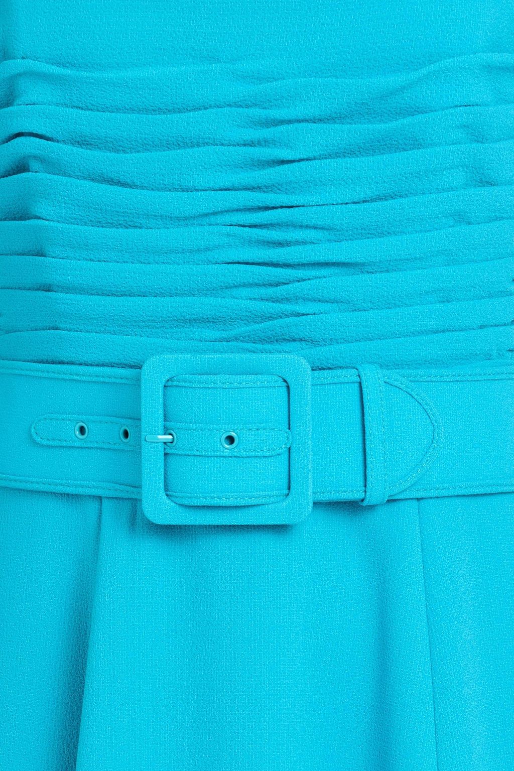 REBECCA VALLANCE Ella belted pleated crepe midi dress