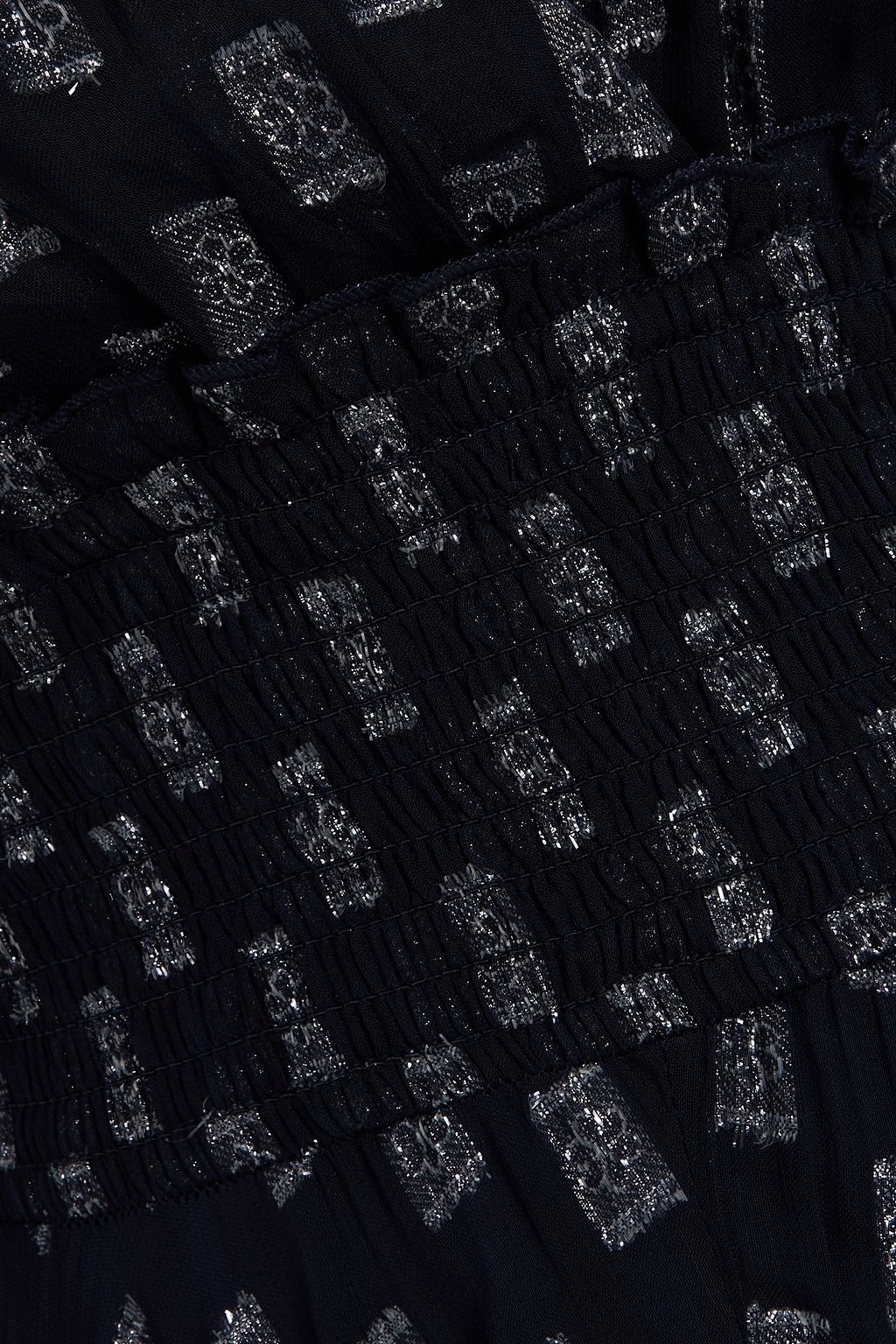 MAJE Metallic fil coupé midi dress