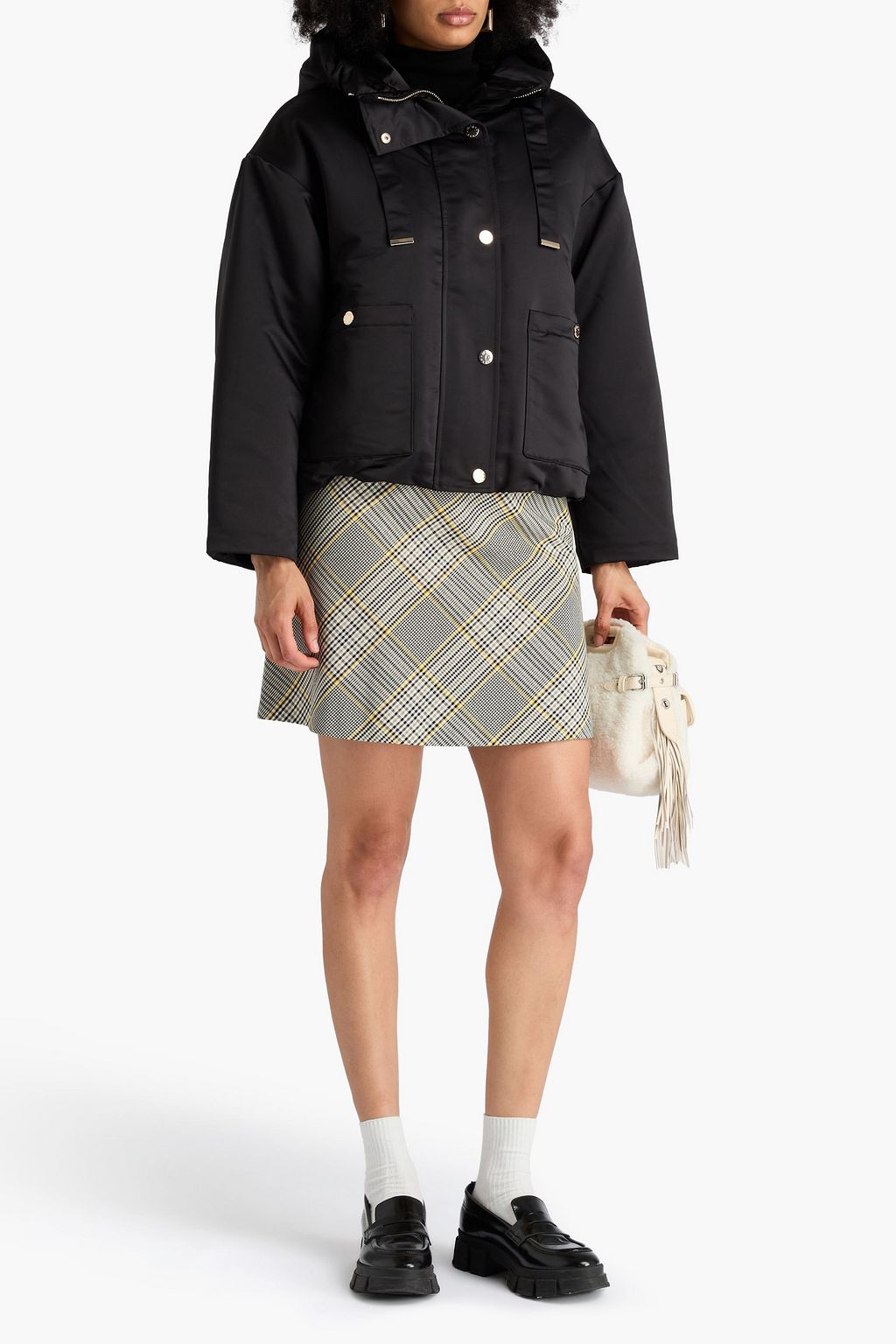 MAJE Shell hooded jacket