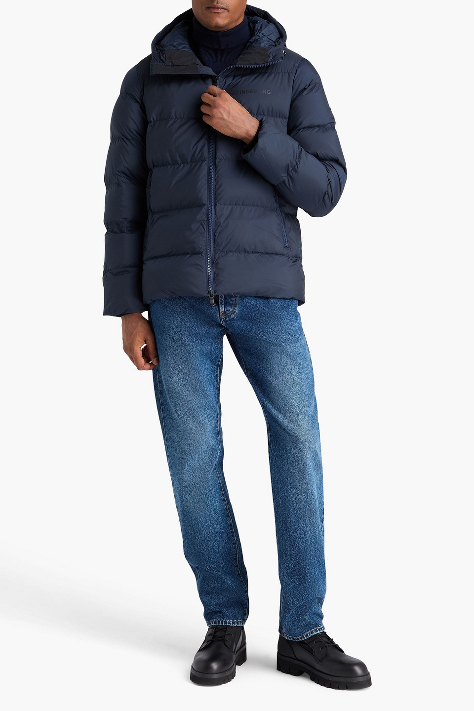  J. Lindeberg - Gesteppte Shelljacke „barek“ - Blau - Xxl 