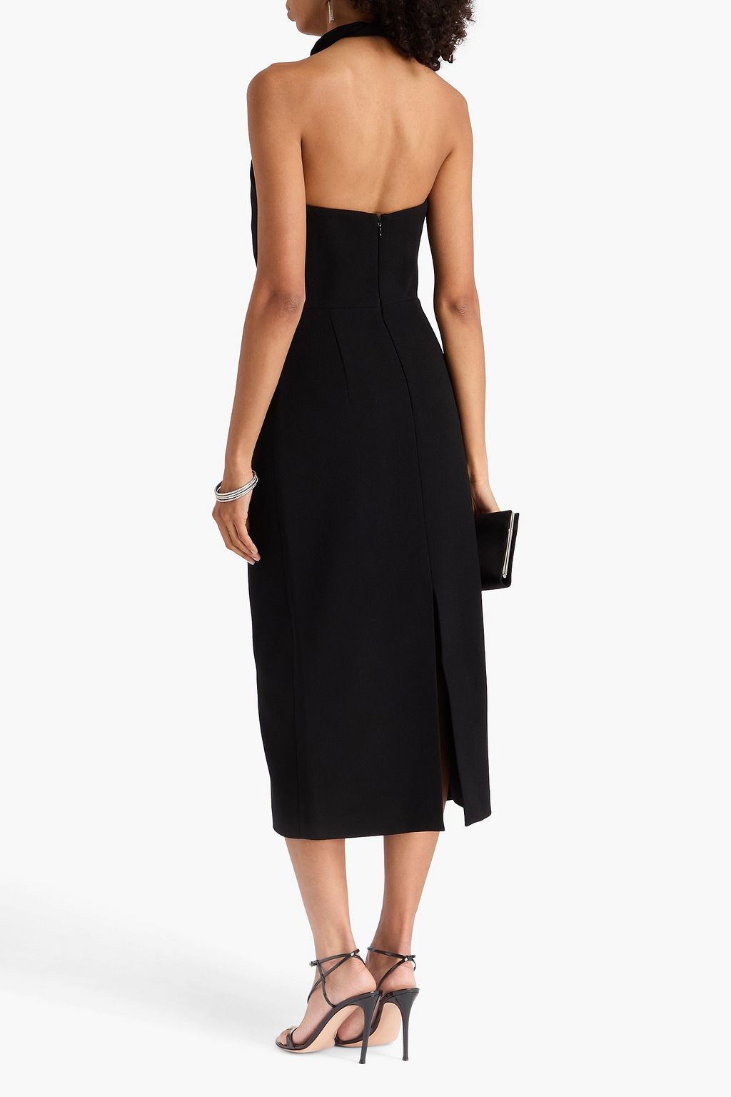 REBECCA VALLANCE Aria twisted crepe midi dress