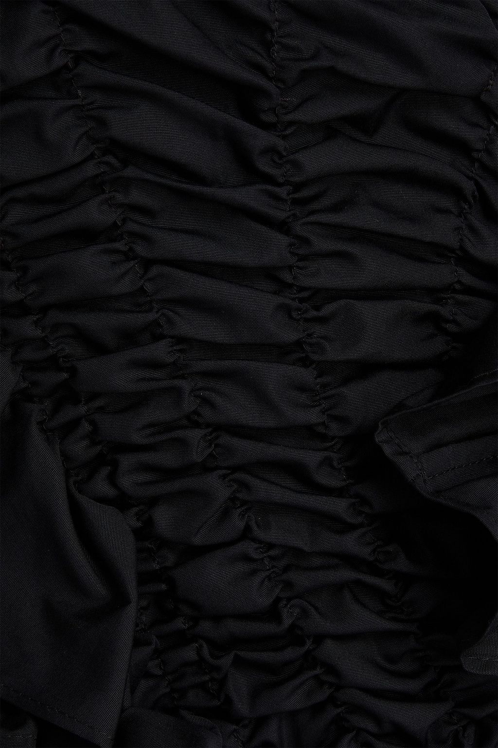 CECILIE BAHNSEN 러플 장식 코튼 포플린 미디 드레스